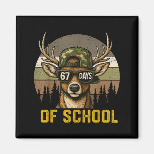 67 Days Of School Deer Hunting Boy Camo Boy Girl T Magnet