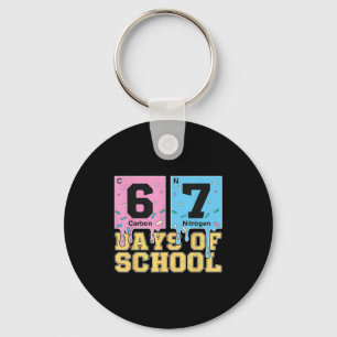 67 Days Of School Funny 6 7 Teacher Science Period Keychain