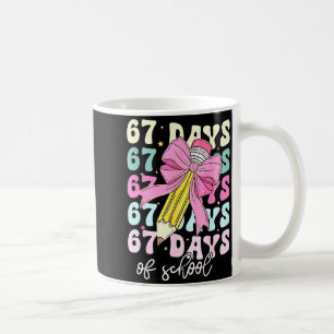 67 Days Of School Girls Coquette Bow 67th Day Of S Coffee Mug