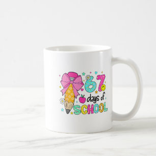 67 Days Of School Girls Coquette Bow 67th Day Of S Coffee Mug