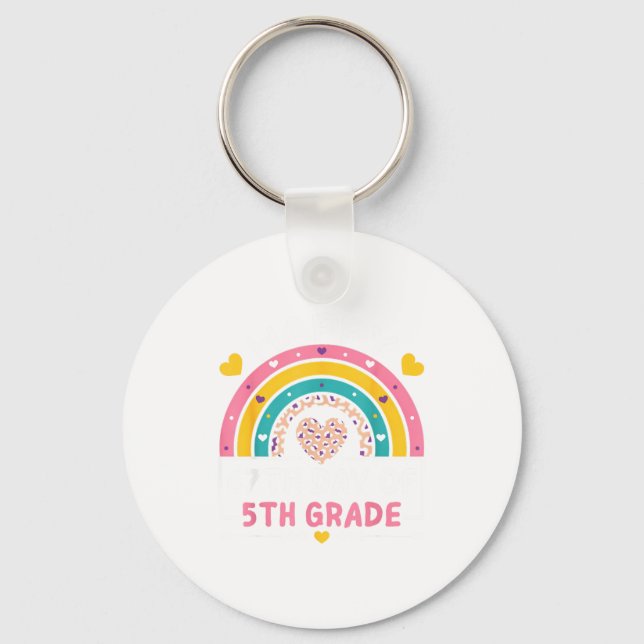67 Days Of School Happy 67th Day Of 5th Grade Teac Keychain (Front)