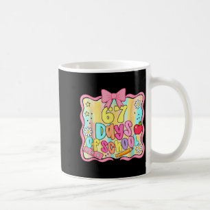 67 Days Of School Preppy 67th Day Of School Teache Coffee Mug