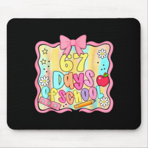 67 Days Of School Preppy 67th Day Of School Teache Mouse Pad
