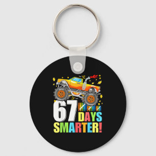 67 Days Of School Smarter Funny Six Seven Monster  Keychain