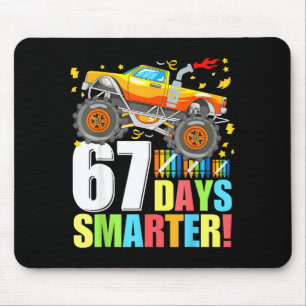 67 Days Of School Smarter Funny Six Seven Monster Mouse Pad