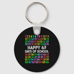 67 Days Of School Teacher Kids Boy 67 Math Numbers Keychain