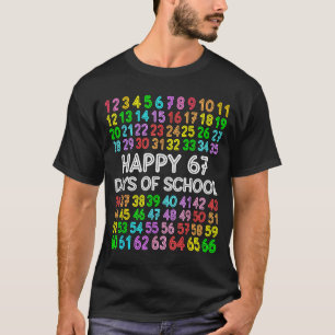 67 Days Of School Teacher Kids Boy 67 Math Numbers T-Shirt