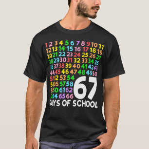 67 Days Of School Teacher Kids Boy 67 Math Numbers T-Shirt
