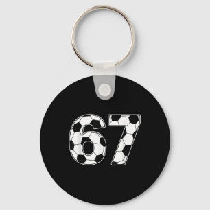 67 Days Of School Teachers Students Soccer Keychain