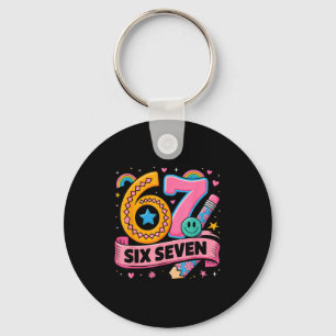 67 Days School 67 Six Seven Funny 67 Teachers Stud Keychain