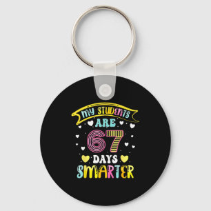 67 Days Smarter 67 Days Of School 6 7 Meme Teacher Keychain