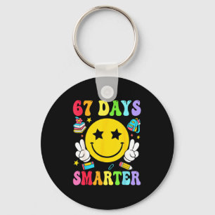 67 Days Smarter 67 Days Of School Teacher Student Keychain