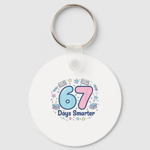 67 Days Smarter 67th Day Of School For Teacher Boy Keychain