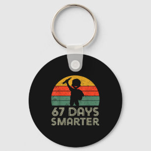 67 Days Smarter 67th Day Of School For Teacher Boy Keychain