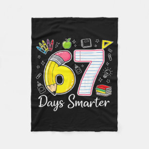 67 Days Smarter 67th Day Of School For Teachers An Fleece Blanket