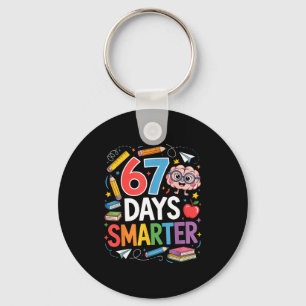 67 Days Smarter 67th Day Of School Teacher Kids Bo Keychain