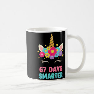 67 Days Smarter Bow Girls Kids Funny Unicorn 6 7 M Coffee Mug