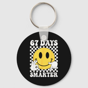 67 Days Smarter Funny Six Seven 6 7 Gen Alpha Slan Keychain