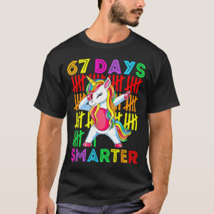 67 Days Smarter Kids Girls Unicorn 67th Day Of Sch T-Shirt