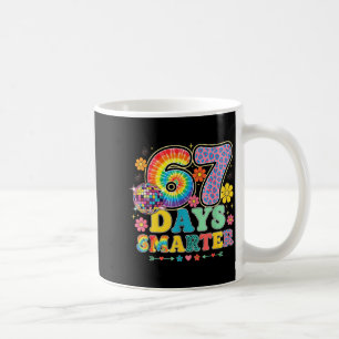 67 Days Smarter Tie Dye Girls Student Teacher 67 M Coffee Mug