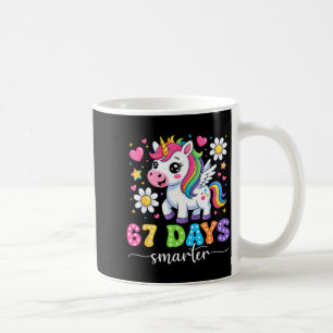 67 Days Smarter Unicorn Girl Kid Teacher 67th Day Coffee Mug
