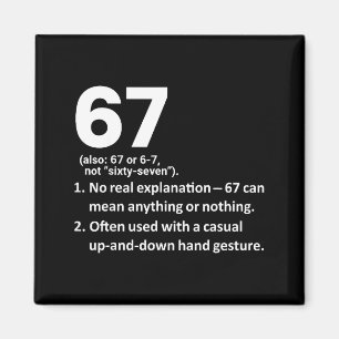 67 Definition Funny Six Seven Meme 6 7 Magnet