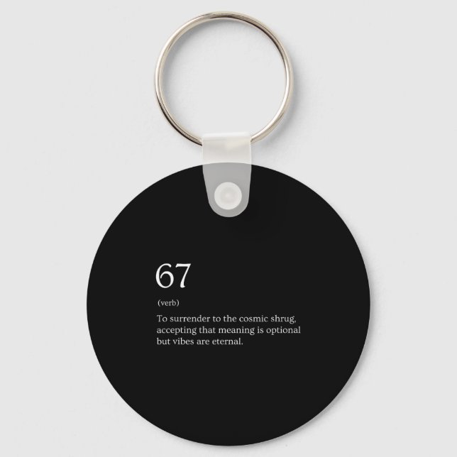 67 Definition Meme  Keychain (Front)