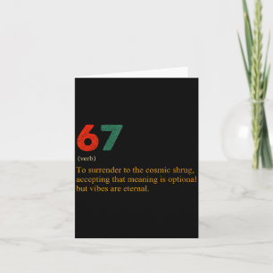 67 Definition Meme Number 67 Is The New 42 Six Sev Card