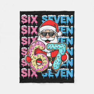 67 Donut Christmas Funny Six Seven Meme Santa Kids Fleece Blanket