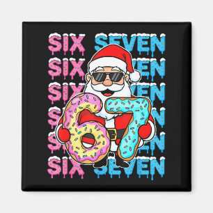 67 Donut Christmas Funny Six Seven Meme Santa Kids Magnet
