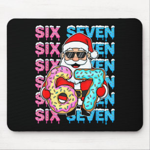 67 Donut Christmas Funny Six Seven Meme Santa Kids Mouse Pad
