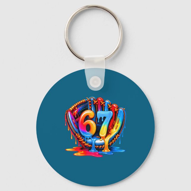 67 Drip Baseball Life Style 101 Apparel Youth Drip Keychain (Front)
