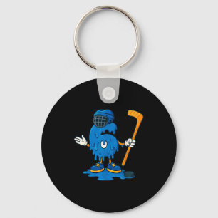 67 Drip Ice Cream Hockey Player Keychain