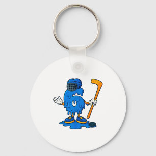 67 Drip Ice Cream Hockey Player Keychain