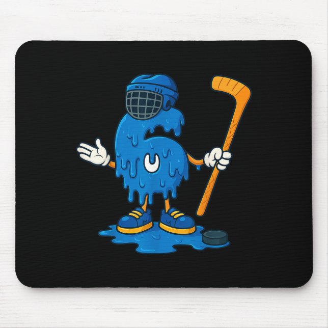 67 Drip Ice Cream Hockey Player  Mouse Pad (Front)