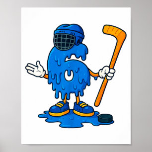 67 Drip Ice Cream Hockey Player Poster