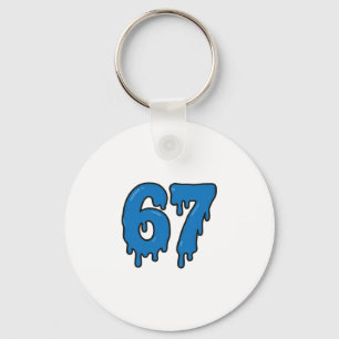 67 Drip Melt Six Seven Meme Alpha Gen Slang Funny  Keychain