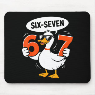 67 Duck Meme Funny Six Seven Gen Alpha Slang Cool Mouse Pad