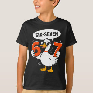 67 Duck Meme Funny Six Seven Gen Alpha Slang Cool T-Shirt