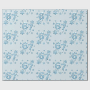 67 Funny 6 7 Six Seven Snowflake Christmas Winter Wrapping Paper
