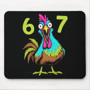 67 Funny Chicken Meme Six Seven Gamer Humor Gifts  Mouse Pad