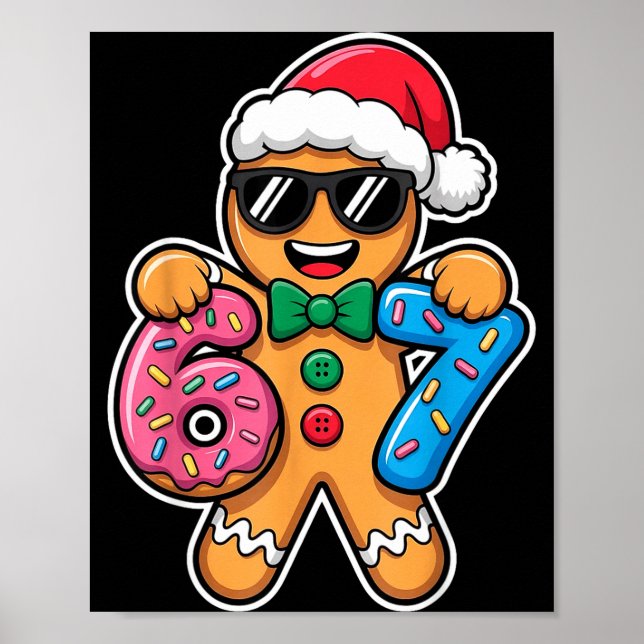 67 Funny Christmas Boys Kids Xmas Six Seven Ginger Poster (Front)