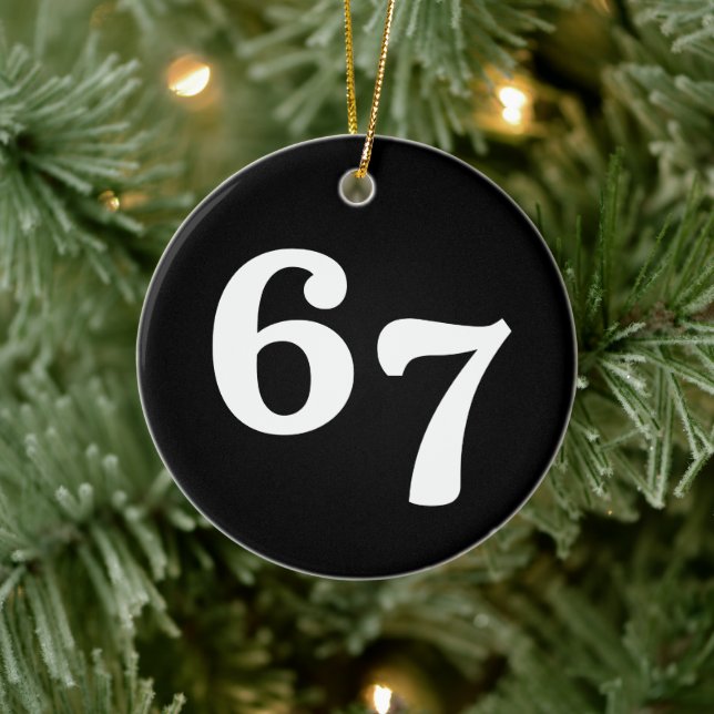 67 Funny Gen Alpha Lingo Ceramic Ornament (Tree)