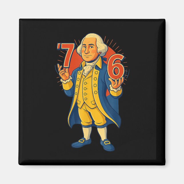 67 Funny George Washington Meme Six Seven Gen Alph Magnet (Front)