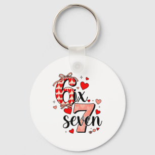 67 Funny Love Hearts Six Seven Meme Valentines Day Keychain