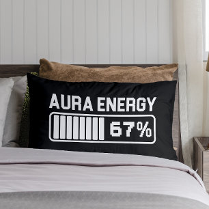 67 Funny Meme Aura Energy at 67 Six Seven Meme Gen Lumbar Pillow