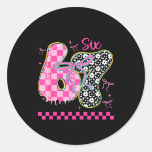 67 Funny Meme Filled With Hearts Six Seven Valenti Classic Round Sticker