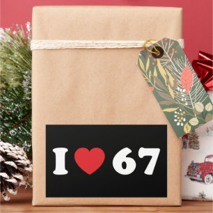 67 Funny Meme I Love Six Seven 67th Birthday Sticker