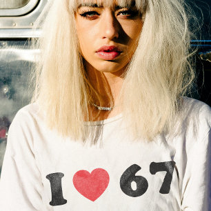 67 Funny Meme I Love Six Seven 67th Birthday T-Shirt