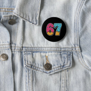 67 Funny Meme Ice Cream Six Seven Gen Alpha 2 Inch Round Button